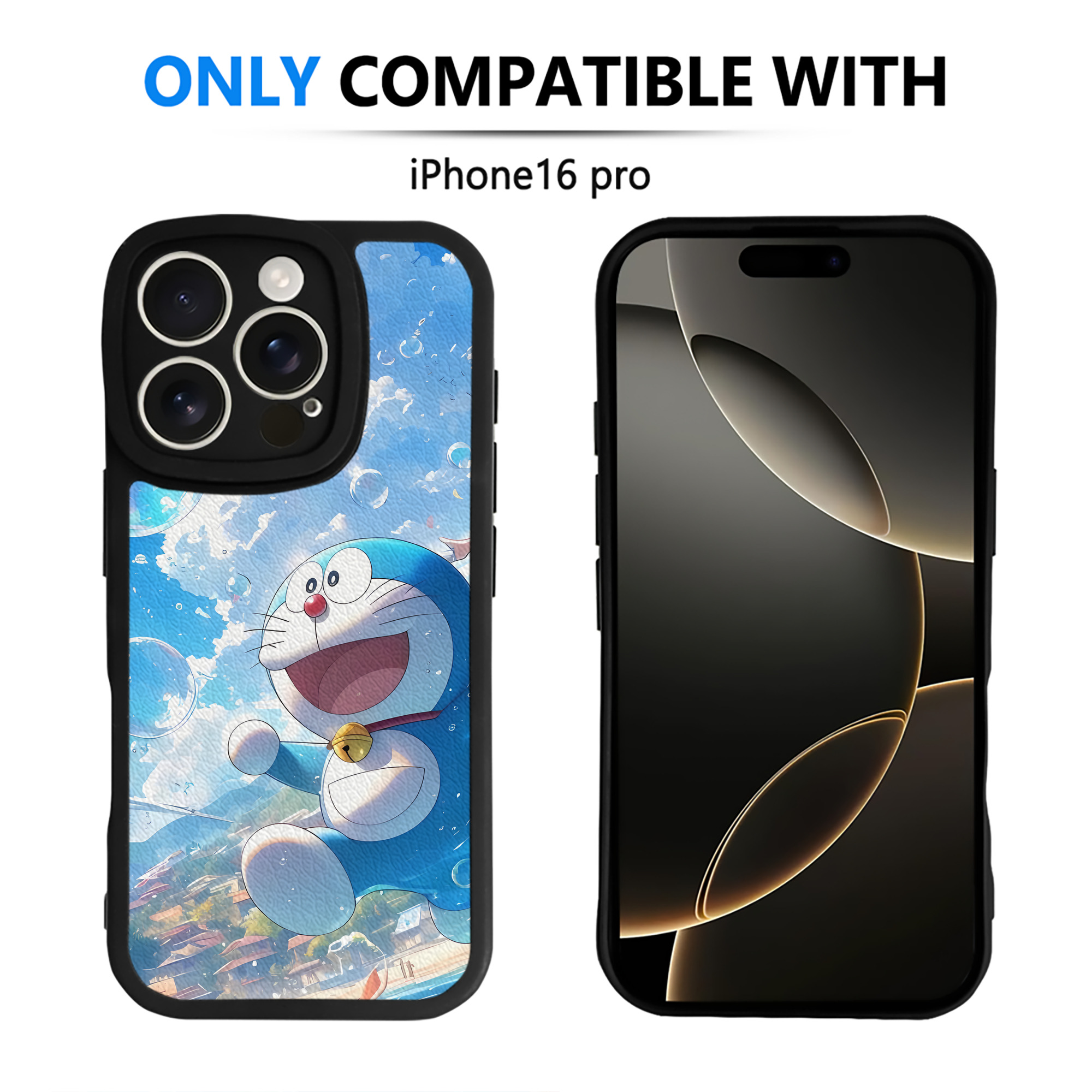 （画像用） ドラえもん Doraemon 【iPhone 16シリーズ対応】シリコンスマホケース（レザー調） 材質：シリコン